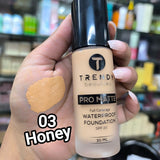 TRENDY Beauties Pro Matte Waterproof Foundation with SPF20 Shade #03 (Honey)