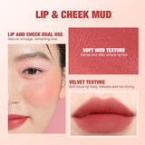 Beauty Glazed Velvet Super Matte Lip & Cheek Mud Shade 358