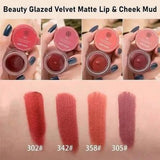 Beauty Glazed Velvet Super Matte Lip & Cheek Mud Shade 305