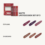 MARS Matte Lipstick Box Set of 3 – Shade 03 (Plums)