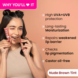 Dot & Key Ceramide Peptide Tinted Lip Balm SPF 50  Shade – Warm Nude