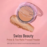 Swiss Beauty Prime & Fine Matte Pressed Powder Shade 04 (Natural-Beige)
