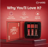 Mars Queen of Mattes Liquid Lipstick Set – 04 Browns