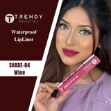 Trendy Beauties 24/7 Matt Waterproof Lipliner in multiple shades, shown in a close-up view highlighting the smooth, pigmented pencil.