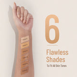 Swiss Beauty Airbrush Foundation – Shade 3 Nude Beige | Medium Skin Tone, Full Coverage, Lightweight, Waterproof (30ml)