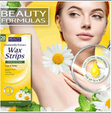Beauty Formulas Chamomile Extract Hair Removal Wax Strips-Legs & Body