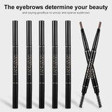Handaiyan Painted Natural Double Eyebrow Pen – 01 Black True Black | Waterproof, Long-Lasting, Fine Tip Brow Pencil & Brush | PinkFlash BD.