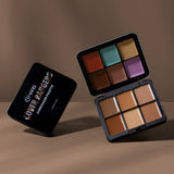 MARS Cover Ranger concealer palette on a brown background