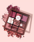Nicka K Nine Color Eyeshadow Palette with warm mocha and neutral shades for versatile eye makeup looks.