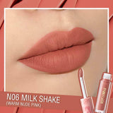 Pink Flash Melting Matte Waterproof Lipstick -Milk Shake-N06
