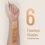 Swiss Beauty Airbrush Foundation – Shade 5 Caramel Beige | Tan to Deep Skin, Full Coverage, Matte & Waterproof (30ml)