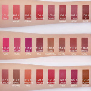 Beauty Glazed Ultra Matte Mini Liquid Lipstick in various shades, showcasing smooth, matte finish and compact packaging.