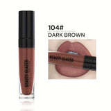 Beauty Glazed Matte Waterproof Long Lasting Liquid Lipstick -104 (Dark Brown)