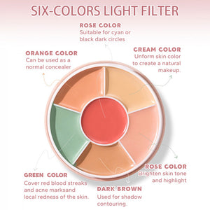 Beauty Glazed Soft Phantom 6 Color Concealer Palette 402 – Creamy, Blendable Shades for Flawless Coverage, Highlighting & Contouring - Pink Flash BD