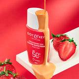 Dot & Key Strawberry Dew Tinted Sunscreen SPF 50+ PA++++ | Shade 02 Warm Ivory | Pink Flash BD