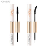 Pink Flash BD Focallure STAYMAX Waterproof Mascara 2-in-1 FA 160 #02 showing the mascara wand and packaging.