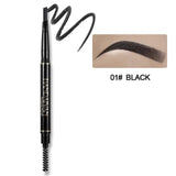Handaiyan Painted Natural Double Eyebrow Pen – 01 Black True Black | Waterproof, Long-Lasting, Fine Tip Brow Pencil & Brush | PinkFlash BD