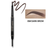 Handaiyan Painted Natural Double Eyebrow Pen – 05 Dark Brown | Waterproof, Long-Lasting Fine Tip Brow Pencil & Brush | PinkFlash BD.
