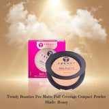 TRENDY beauty Pro Matte Full coverage Compact Powder Shade #Honey