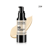IMAGIC HD High Definition Foundation | Shade 20 | High Coverage Professional HD Base for Deep Skin Tones | Pink Flash BD