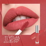 IMAGIC Natural Matte Liquid Lipgloss Shade 12 - Soft Peach Nude Matte Liquid Lipstick - Pink Flash BD