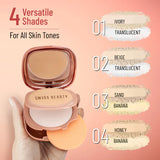 Swiss Beauty Matte & Set Duo Compact – Shade 01 (Ivory) | Pink Flash BD - Pink Flash BD