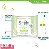 Simple kind to skin cleansing facial wipes