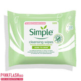 Simple kind to skin cleansing facial wipes