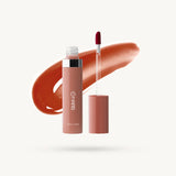 Color swatch of MARS Drip Lip Mist Shade 01 Peachy Drip showing fresh peach tint and glossy hydration.