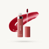 Swatch of MARS Drip Lip Mist Shade 07 Pomelo Drip showing moisturizing glossy finish.