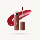 Swatch of MARS Drip Lip Mist Shade 03 Rosewood Drip showing creamy glossy texture and pigmentation.