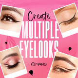 Close-up of a perfect winged eyeliner look achieved using MARS Skyliner Liquid Eyeliner - Pink Flash BD