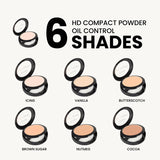 MARS HD Compact Powder Shade 03 Butterscotch in a sleek compact case with the product name and shade visible.