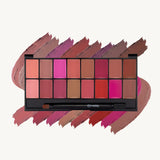 MARS Infinity Demi Matte Lip Palette Shade 03 with swatches showing various neutral and pink lipstick shades.