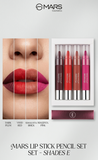 Mars Lipstick Pencil Set of 4 (Shade - E)