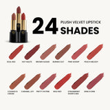 MARS Plush Velvet Lipstick Shade 23 Choco Brew swatched on hand showing rich chocolate brown color and smooth texture.