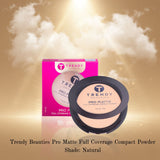 TRENDY beauty Pro Matte Full coverage Compact Powder Shade #Natural