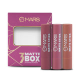 MARS Matte Lipstick Box Set of 3 – Shade 02 (Peaches and Nudes)