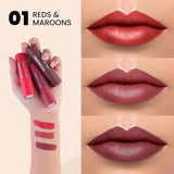 MARS Matte Lipstick Box Set of 3 – Shade 01 (Reds and Maroons)