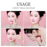 Laikou Sakura Mud Mask – Deep Cleansing, Brightening & Hydrating Clay Mask.