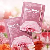 SADOER Real Rose Moisturizing Facial Mask Deep Hydrating Nourishing Sheet Mask.