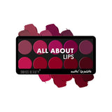 Swiss Beauty All About Lips Matte Lip Palette Shade 02 - 10-Color Professional Lip Kit - Pink Flash BD