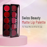 Swiss Beauty All About Lips Matte Lip Palette 10-Color Professional Lip Kit - Pink Flash BD