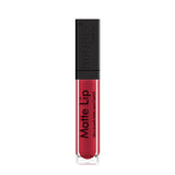 Intense scarlet red matte swatch of Swiss Beauty Liquid Lipstick Shade 01 showing smooth, non-cracking texture.