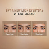 Smudge-proof and water-resistant swatch of Swiss Beauty Quick Dry Eyeliner.