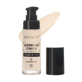 Swiss Beauty Airbrush Foundation – Shade 01 Shell White | Full Coverage, Lightweight, Waterproof Foundation (30ml)