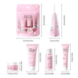 Laikou Japan Sakura Travel Kit – 4pcs | Hydrating, Brightening & Anti-Aging Skincare Set.