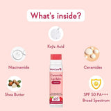 Wishcare Ceramide Lip Balm SPF 50 PA+++ | Lip Treatment with Kojic Acid | Pink Flash BD