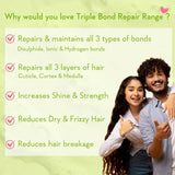 Wishcare Triple Bond Repair Shampoo | Technology for Damaged Hair (250ml) | Pink Flash BD