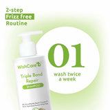 Wishcare Triple Bond Repair Shampoo | Technology for Damaged Hair (250ml) | Pink Flash BD